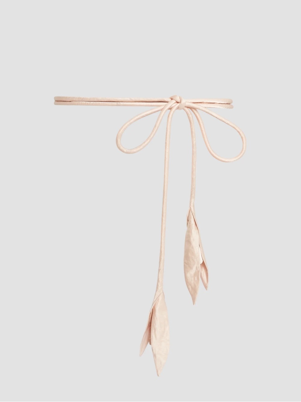 NEW ERDEM Flower Wrap Belt Pink Satin
